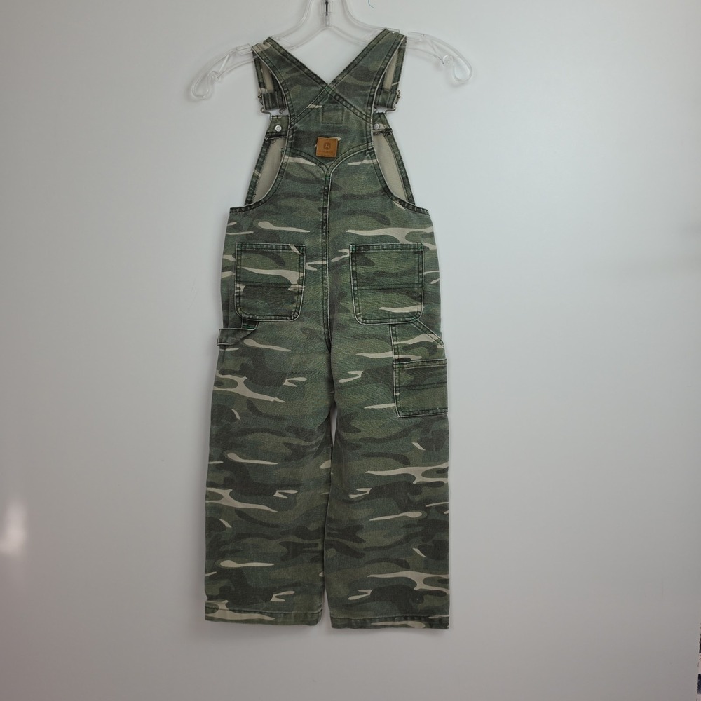 John Deere Overalls Boys' Size 5 Camo Pattern Straight Leg Reinforced Knees - Picture 2 of 10